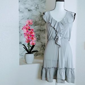 JFW Just For Wraps Sleeveless Ruffled Dress